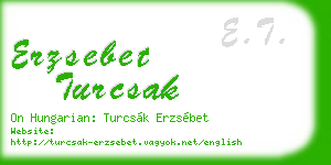 erzsebet turcsak business card
